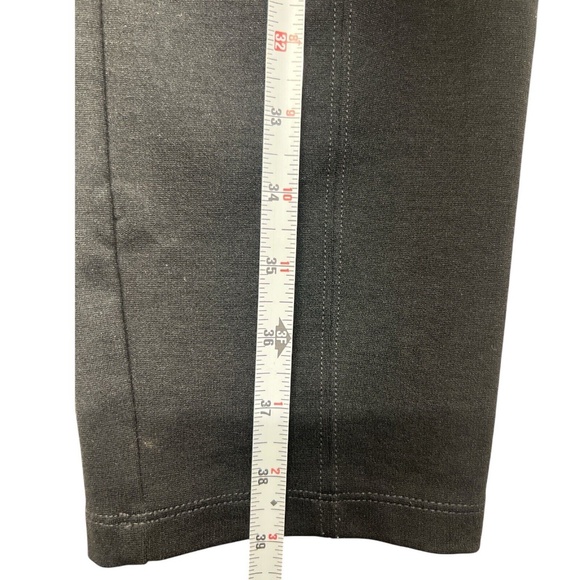 Eileen Fisher Pants Women SP Black Stretch Pintuck Ponte Pull Ons Slim Straight - Picture 9 of 10